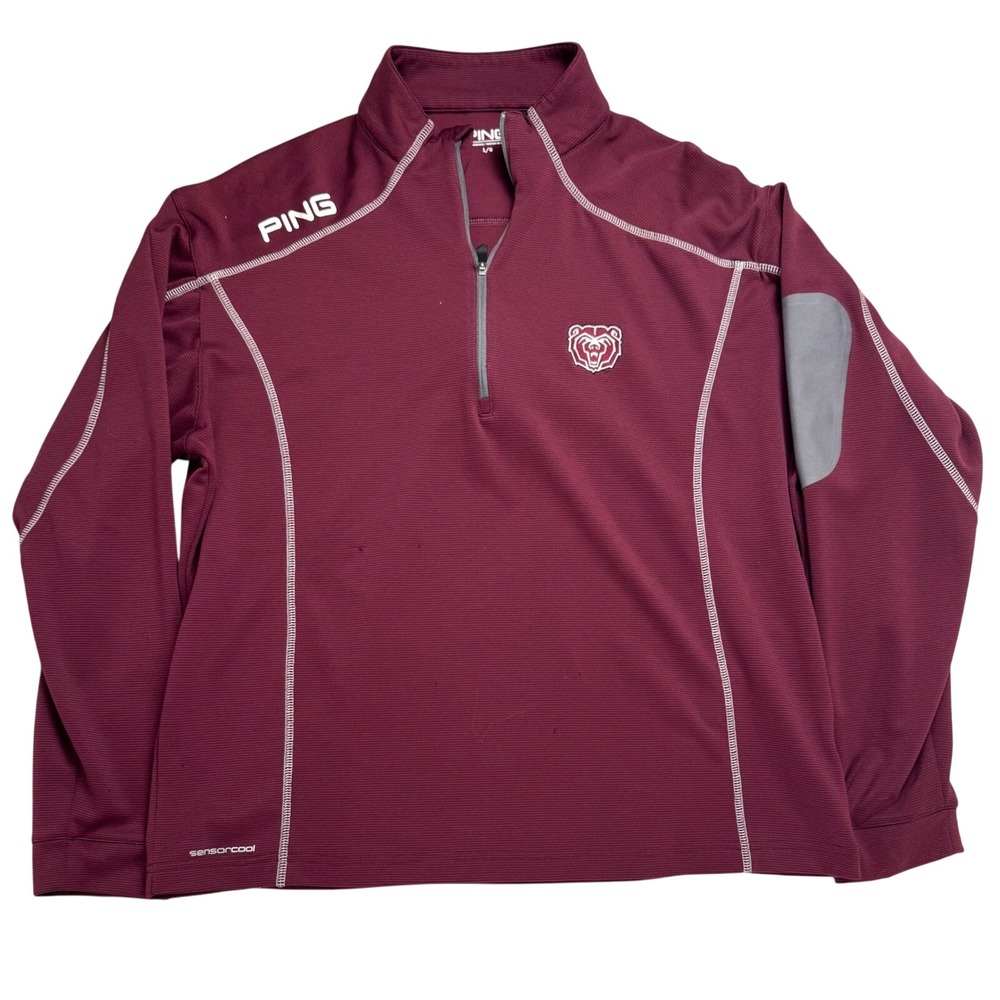 PING SensorCool Golf Pullover Quarter Zip Missouri States Bears women Sz large